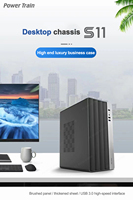 Boîtier de PC Gamer-X MicroATX Mid Tower, nouveau design, vente chaude, avec alimentation 1U pour ordinateur de bureau, en stock