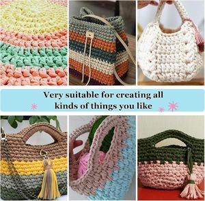 Wholesale 100g 4mm High Tenacity Spun Tech Soft Acrylic Yarn Dyed Hand <b>Knitting</b> Blended Yarn for <b>Storage</b> Basket Blankets - Product Image 3