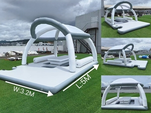 <span class=keywords><strong>Flotador</strong></span> Inflable Resistente para Yates, Anillo de Natación para Adultos, Silla Flotante Tipo Chaise Lounge, Material de PVC - Product Image 1