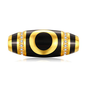 2025 diseño Popular 24K oro puro oro duro Monocular Sky Bead pulsera con cuentas de gama alta joyería de oro clásico logotipo personalizable - Product Image 1