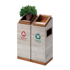 Outdoor Hotel Lobby Advertising Waste Bin Public <strong>Decorative</strong> Metal Trash <strong>Can</strong> <strong>for</strong> Street Use - Product Image 1
