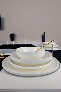 Moderno juego de <span class=keywords><strong>vajilla</strong></span> de porcelana fina de 24 piezas <span class=keywords><strong>para</strong></span> <span class=keywords><strong>6</strong></span> <span class=keywords><strong>personas</strong></span>, uso en restaurantes, con detalles en plata. - Product Image 5