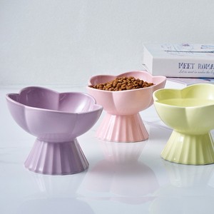 ชามอาหารและเครื่องให้อาหารสุนัขแมวชามอาหารและน้ำเซรามิกสำหรับสัตว์เลี้ยงแบบลาดเอียงตามหลักสรีรศาสตร์ - Product Image 6