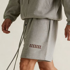 ESS Short oF Man Short de sport athleisure pour homme, décontracté et ample, <span class=keywords><strong>avec</strong></span> boucle de <span class=keywords><strong>ceinture</strong></span> personnalisée, couleur unie, en coton, pour l'été et la gym - Product Image 2