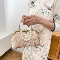 Damen Mode Cheongsam-Tasche Frauen Perlen Abendtasche mit Klemmverschluss 2026