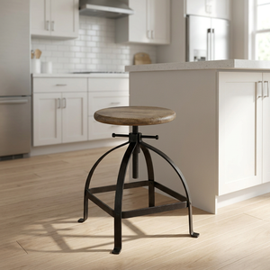 Taburete de bar moderno de metal con asiento de madera, precio de fábrica al por mayor, muebles industriales para hotel, restaurante, casa de campo - Product Image 2
