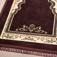 Tapis de prière islamique en gros, antidérapant, lavable, à motif Raschel, pour la maison, la mosquée, le Moyen-Orient
