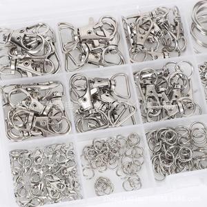 New DIY <b>Cross</b>-Border Special Supply 13-Grid Set Electroplated Key <b>Ring</b> Buckle Keychain Hardware Jewelry Material Model YS011 - Product Image 3