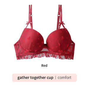 Reggiseno a Triangolo in Pizzo Intrecciato da Donna, Trasparente con Ricamo Floreale, Push-Up, Traspirante, Senza Ferretto, Lingerie <span class=keywords><strong>Elegante</strong></span> - Product Image 6