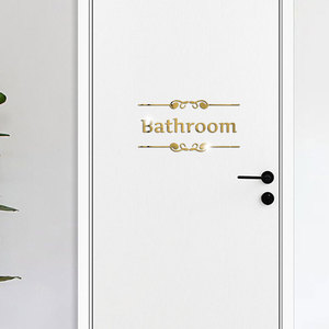 Autocollants <span class=keywords><strong>muraux</strong></span> 3D DIY créatifs pour toilettes <span class=keywords><strong>et</strong></span> salles <span class=keywords><strong>de</strong></span> <span class=keywords><strong>bain</strong></span>, autocollants <span class=keywords><strong>de</strong></span> conseils pour <span class=keywords><strong>WC</strong></span>, panneau <span class=keywords><strong>de</strong></span> porte <span class=keywords><strong>WC</strong></span>, lettres anglaises, autocollant mural miroir amovible - Product Image 2