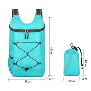 Wholesale Lightweight Polyester Foldable Backpack Waterproof Casual Sport with Custom Logo Fashion Zipper Closure Promotional - Product Image 3