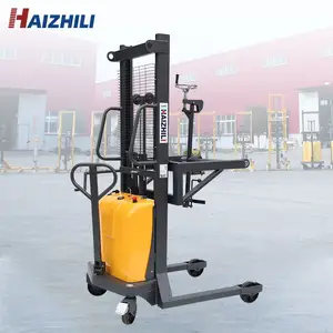 Haizhili Factory Price 350KG Electric Drum Lifter Rotator Lifter Stacker Semi-electric Drum Dumper