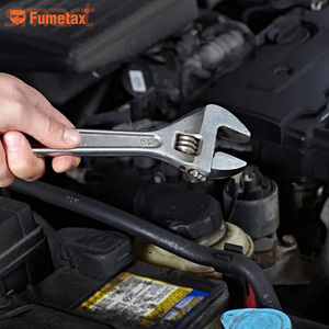 Chiave Inglese FUMETAX Regolabile <span class=keywords><strong>in</strong></span> Acciaio al Carbonio Forgiato, 6 Pollici, Finitura Cromata, Graduazione Doppia Pollici/<span class=keywords><strong>Millimetri</strong></span>, Fai-da-Te, Metrica, OEM - Product Image 1