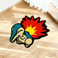 Alfombra con Forma de Mano, Alfombra Térmica Colorida con Diseño de Mapa de Calor, Estilo Mapa de Calor Colorido para un Interior Creativo del Hogar