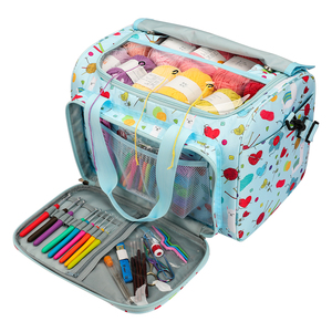 Wholesale Portable Oxford Fabric Wool Yarn Storage Organizer Knitting Bag Yarn Storage Totes For Carrying Unfinished Project
