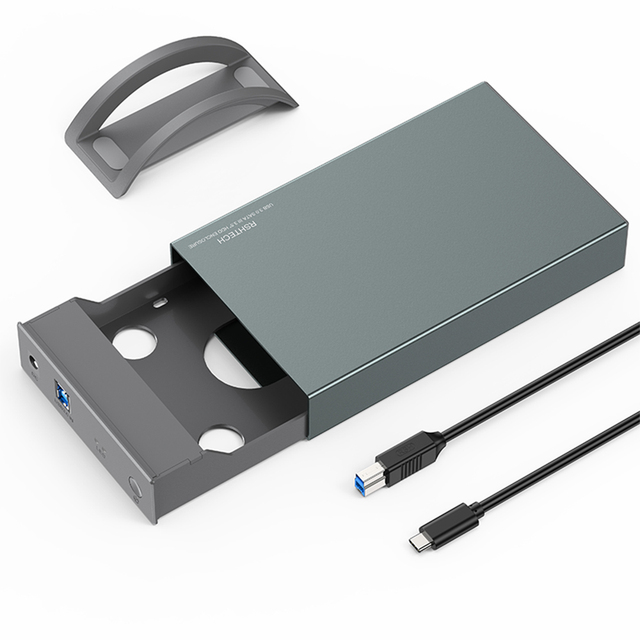 Wholesale Aluminium Metal Multi HDD Enclosure Type C USB 3.0 3.5 Inch SSD HDD Enclosure SATA Reader up to 20TB Hard Drive Case