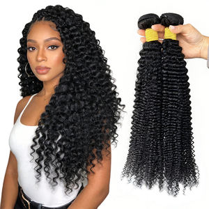 Wholesale 100% Unprocessed Human <b>Hair</b> Extensions Kinky <b>Curly</b> Weft <b>Hair</b> Bundles No Tangle - Product Image 2