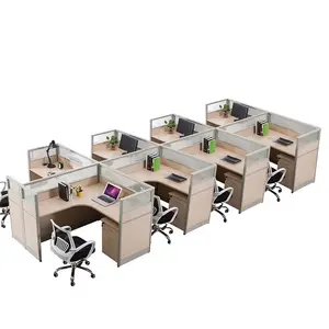 4 6 8 pessoas cubículo escritório workstation Pessoal escritório computador mesa