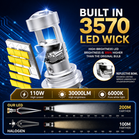 Projecteur Mini Xview A90 110W 30000LM en Gros, Lentille de Phare LED H4 H7 9005 9006 à Faisceau Focalisé, Lumières LED pour Auto Phares