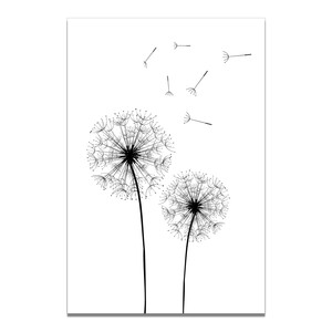 Áp Phích Lông Vũ Bồ Công Anh Màu Đen Trắng Bắc Âu Đơn Giản Trang Trí Tường Nghệ Thuật <span class=keywords><strong>Canvas</strong></span> In Tranh Sơn Dầu Trên Áp Phích Vải Bố Tranh Nghệ Thuật In - Product Image 1