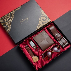 Father's Day Valentine's Day Birthday Gift Box Men's Luxury Gift Set Men's Fashion Watch Wallet <b>Key</b> <b>Chain</b> Perfume Set - Product Image 2