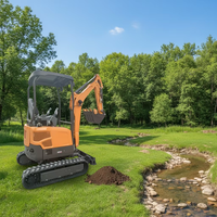 Livraison gratuite JIAHE Mini-excavatrice sur chenilles de 1,5 tonne, moteur Kobota 10,2 kW, garantie 1 an, puissance de creusement élevée, système hydraulique