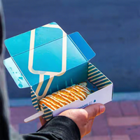 Dossiers d'emballage de fast-food biodégradables et écologiques OEM Boulangerie Churros Gâteau Crêpes Sushi Traiteur Déjeuner Sauce Stratification mate