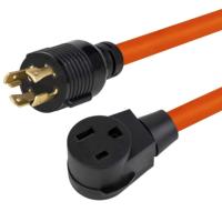 Adaptateur de prise NEMA L14-30P mâle vers 6-50R femelle 4 broches 30 ampères pour générateur vers 50 ampères Cordon d'alimentation 1.5FT STW 10/3 AWG