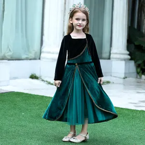 安娜女孩礼服公主装扮童装儿童服装少女万圣节派对礼服