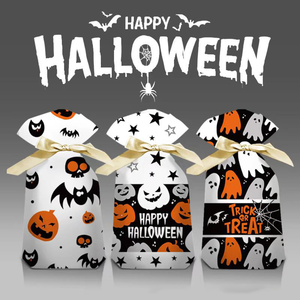 Holiday Theme Halloween Ghost Party <b>Gift</b> <b>Bag</b> Drawstring Bundle Pocket Ribbon Plastic Type Wholesale From Vietnamese Brand - Product Image 3