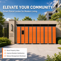 Casier à colis intelligent en acier galvanisé avec écran tactile pour communautés d'appartements, service d'auto-remise de colis 24h/24 et 7j/7, livraison sécurisée