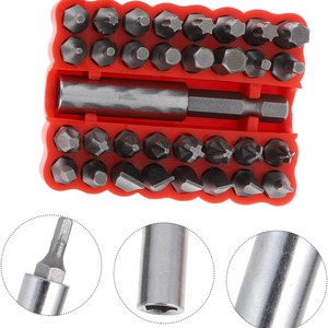 Combination <b>Screwdriver</b> <b>Set</b> 33 Pc Hex Shank Red Box For Nonferrous Metals Drill <b>Bits</b> - Product Image 4