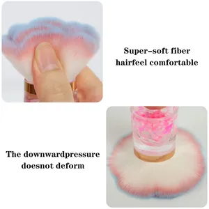 Brosse à poussière pour ongles, manche en plastique, pour enlever la poudre, brosse de nettoyage douce pour manucure, accessoires pour ongles en gel, outil. - Product Image 3
