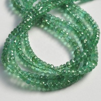 Émeraude zambienne AAA haute qualité naturelle Rondelle forme Micro facettes perles de pierres précieuses en vrac perles de pierre fabrication de bijoux en gros