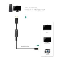 Adaptateur de câble DP vers HDTV, adaptateur de port d'affichage vers HDMI 4K*2K pour ordinateur de bureau, ordinateur portable, console de jeu