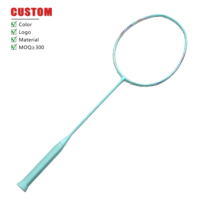 Raquette de badminton professionnelle en fibre de carbone, entraînement d'équipe, durable, poids 4U, poignée complète souple en tissu, JINHONG JH-6, contrôle de la balle