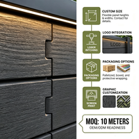 Panneaux de clôture en WPC imperméables avec poteaux en aluminium, gris anthracite, clôture composite horizontale pour jardin