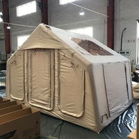 Grande tente gonflable imperméable de maison d'air de deux pièces multi personnes personnalisée grande tente gonflable extérieure de camping