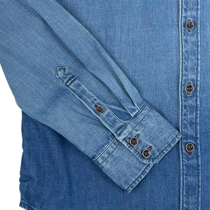 OEM Custom Made Men's Casual Long Sleeve Denim Shirt Élégant Confortable Écologique Respirant Coton pour les Sports de Plein Air - Product Image 2