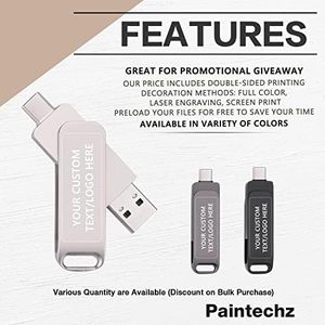 Biểu Tượng Tùy Chỉnh 64GB USB C 2In 1 Ổ Đĩa Flash Cá Nhân Kim Loại USB 3.0 32GB Bộ Nhớ Cho Công Ty Quà Tặng Số Lượng Lớn Các Mặt Hàng Khuyến Mại - Product Image 2