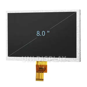 UNI תצוגת 8 אינץ 1024x600 40pin tft lcd פנל lvds ממשק 8 אינץ רכב תצוגת ללא מסך מגע