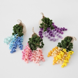 Cesta Colgante <span class=keywords><strong>de</strong></span> Ganchillo Hecha a Mano <span class=keywords><strong>para</strong></span> Plantas, Adorno <span class=keywords><strong>de</strong></span> Flores en Maceta <span class=keywords><strong>para</strong></span> Espejo <span class=keywords><strong>de</strong></span> Coche, Accesorios <span class=keywords><strong>de</strong></span> Decoración <span class=keywords><strong>de</strong></span> Pared, Regalo - Product Image 5