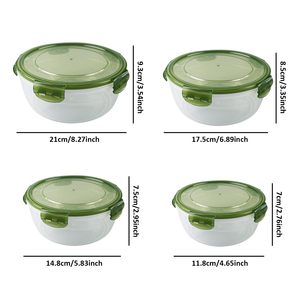 Juego de Recipientes Redondos Reutilizables para Almacenamiento de Alimentos, Libres de BPA, Herméticos, Apilables, Aptos para Microondas y Lavavajillas - Product Image 2