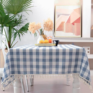 <span class=keywords><strong>Tovaglia</strong></span> a Quadretti 100% <span class=keywords><strong>Cotone</strong></span> per Picnic all'Aperto Decorazione Natalizia - Product Image 2