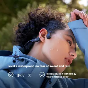 Écouteurs SHOKZ <span class=keywords><strong>OpenRun</strong></span> Air S803 pour les coureurs, étanches, charge rapide, LED, sans fil, conduction osseuse, Bluetooth, non intra-auriculaires - Product Image 4