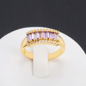 Anillos de Boda JXX en Oferta, Anillos de Mujer de Moda con Incrustaciones de Piedras Multicolores y Baño de Oro de 24k, con Circonita - Product Image 4