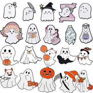 Broche en métal émaillé personnalisée pour Halloween, avec logo de <span class=keywords><strong>film</strong></span> d'<span class=keywords><strong>horreur</strong></span>, de dessin animé, de fantôme, de citrouille, de sorcière, pour carte de soutien - Product Image 3