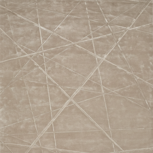 Alfombra de seda de lana elegante contemporánea geométrica, juego de alfombras para sala de estar con pelo Alto y Bajo, decoración elegante para el hogar - Product Image 1