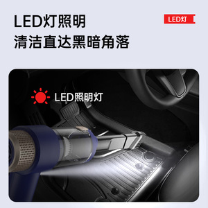 Aspiradora de mano de 90W y 7500Pa, recargable e inalámbrica, para limpieza de coches y escritorios - Product Image 4