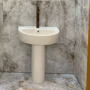 Lavabo con pedestal de la colección urbana Moon Basin, ideal para baño, con pedestal individual, para sanitarios y WC. - Product Image 5